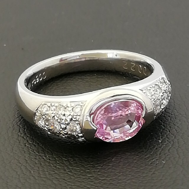 Pt900◯ピンクサファイア1.032ct✨ダイヤ0.22ct✨綺麗可愛いリング レディースのアクセサリー(リング(指輪))の商品写真