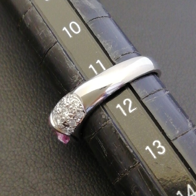 Pt900◯ピンクサファイア1.032ct✨ダイヤ0.22ct✨綺麗可愛いリング レディースのアクセサリー(リング(指輪))の商品写真