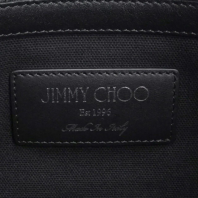 JIMMY CHOO - ジミーチュウ デレク ロゴ クラッチバッグ キャンバス ウーブンナイロン レザー ブラック 黒 DEREK JIC/173 JIMMY  CHOO（未使用 展示品）の通販 by ブランドシティ｜ジミーチュウならラクマ