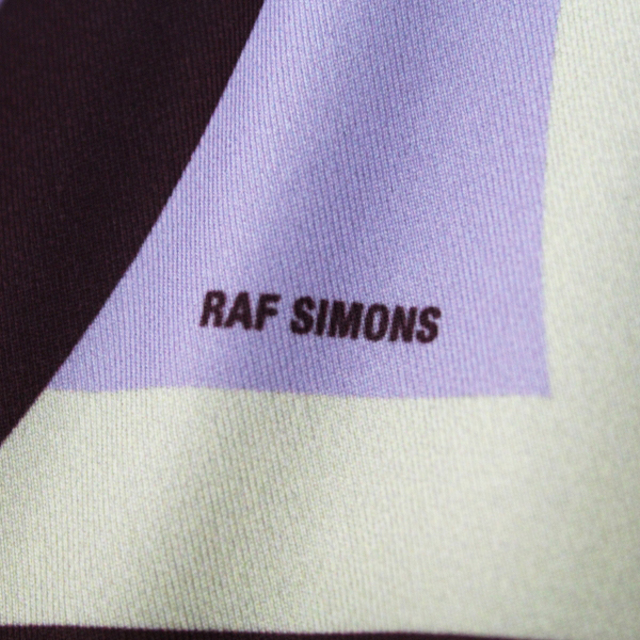 RAF SIMONS(ラフシモンズ)の2021SS RAF SIMONS ラフシモンズ スパイラルプリント ストレッチ タートルネックプルオーバー L/パープル ジャージー素材【2400012877337】 レディースのレッグウェア(タイツ/ストッキング)の商品写真