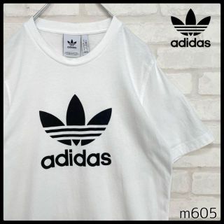 アディダス(adidas)の【美品】adidas アディダス 夏定番 デカロゴ トレフォイルTシャツ 白T(Tシャツ/カットソー(半袖/袖なし))