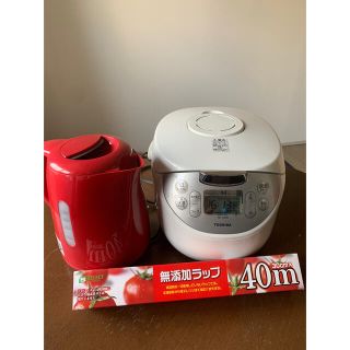 トウシバ(東芝)の東芝炊飯器・ニトリ1.2Lケトル・ラップセット(炊飯器)