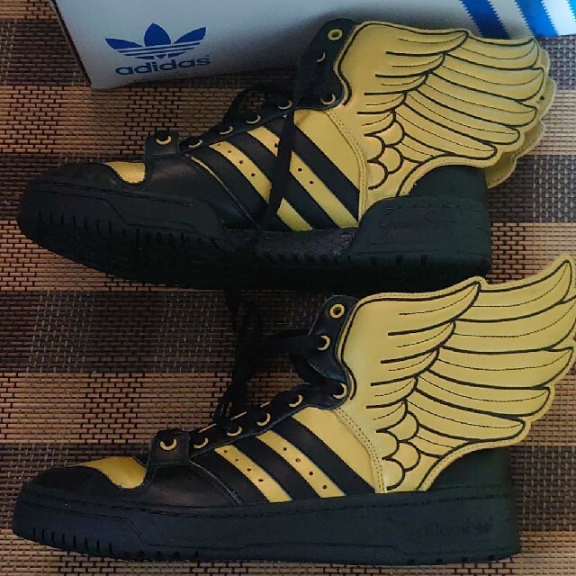 adidas×JEREMY SCOTT WINGS 黒×金スニーカー(26cm)