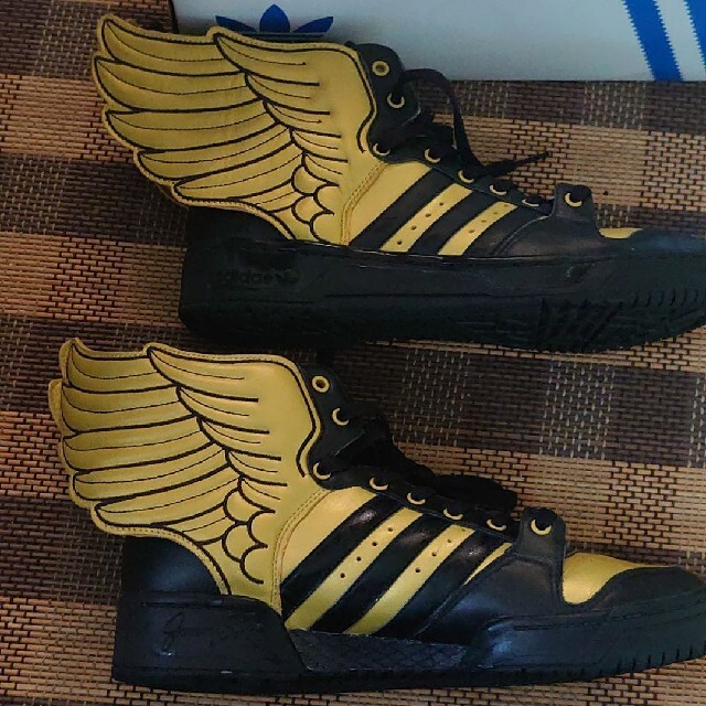 adidas×JEREMY SCOTT WINGS 黒×金スニーカー(26cm)