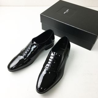 サンローラン(Saint Laurent)の新品 未使用 SAINT LAURENT PARIS サンローランパリ エナメル レースアップ ドレスシューズ 38/ブラック パテント【2400012787803】(その他)