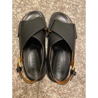 マルニ(Marni)のマルニ　サンダルMARNIFUSSBETT SANDAL*BLACK 36.5(サンダル)