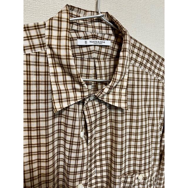 【安すぎる！】マーティーアンドサンズ ウールシャツ ブラウン 3 メンズのトップス(シャツ)の商品写真