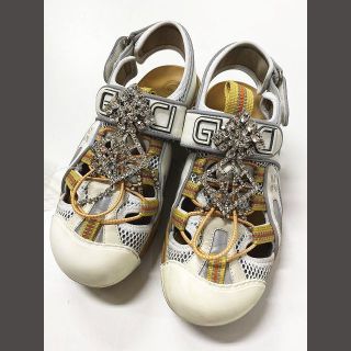 爆買い得価】 Gucci - グッチ ビジュ付サンダル サンダルの通販 by