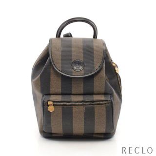 フェンディ(FENDI)のフェンディ ペカン バックパック リュックサック PVC レザー ブラウン(リュック/バックパック)