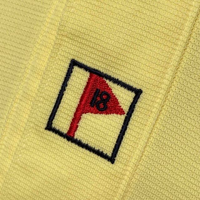 ellesse(エレッセ)の【GOLFウェア】ellesse ポロシャツ 半袖 ゴルフ ロゴ 刺繍 イエロー スポーツ/アウトドアのゴルフ(ウエア)の商品写真