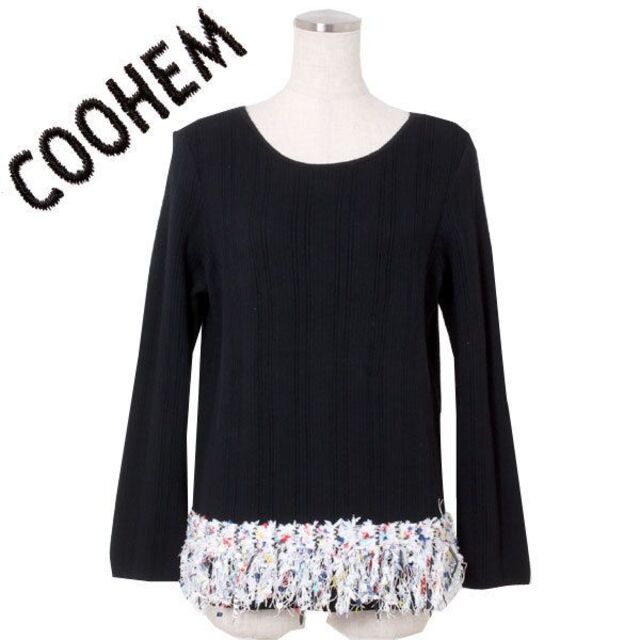 COOHEM(コーヘン)のCOOHEM 洗える スプリングペイントツイードプルオーバー コーヘン レディースのトップス(ニット/セーター)の商品写真