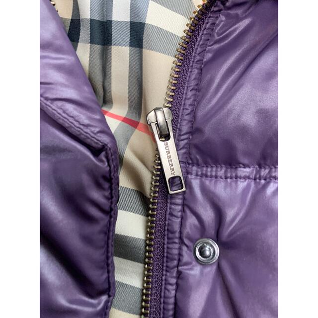 BURBERRY(バーバリー)の【未使用近い極美品】BURBERRYバーバリーダウンジャケットパープルレディース レディースのジャケット/アウター(ダウンジャケット)の商品写真