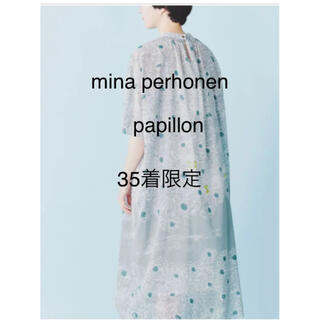 ミナペルホネン(mina perhonen)のミナ25周年数量限定 mina perhonen papillonワンピース38(ロングワンピース/マキシワンピース)