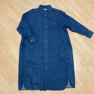 ユニクロ(UNIQLO)のデニム シャツワンピース(ロングワンピース/マキシワンピース)