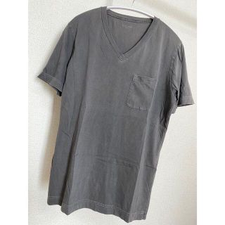 グローバルワーク(GLOBAL WORK)のGLOBAL WORK  半袖 Vネック Tシャツ グレー(Tシャツ/カットソー(半袖/袖なし))