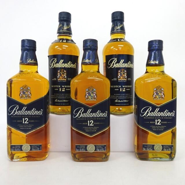 未開封★Ballantine's【バランタイン】 12年 現行 5本セット 700ml 箱なし