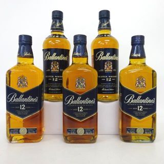 バリー(Bally)の未開封★Ballantine's【バランタイン】 12年 現行 5本セット 700ml 箱なし【中古】(ウイスキー)