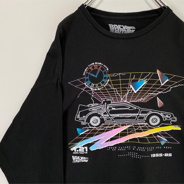 バックトゥザフューチャー デロリアン ロングTシャツ ムービーT 古着