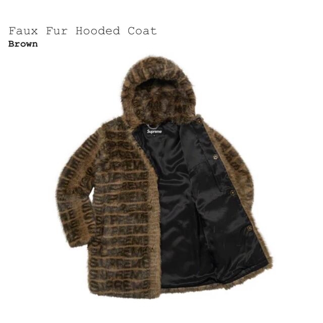 シュプリーム Supreme Faux Fur Hooded Coat