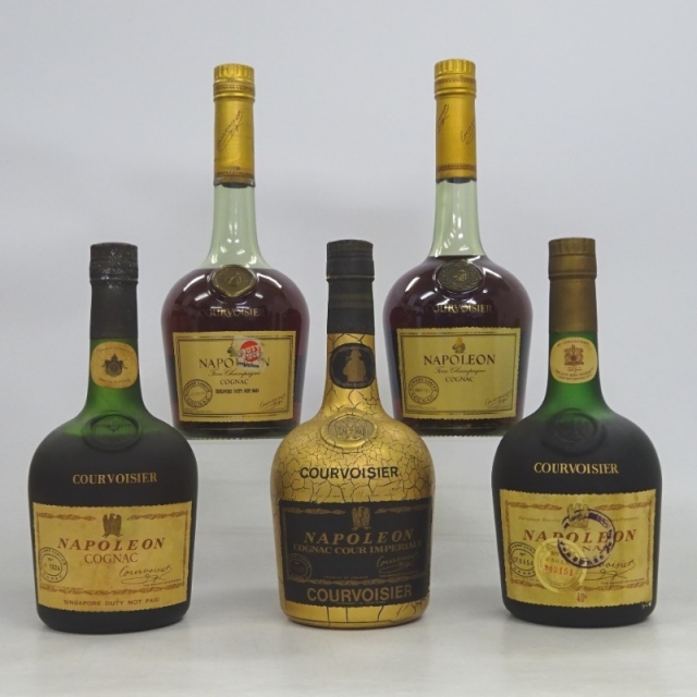 未開封★COURVOISIER【クルボアジェ】 5本セット 700ml 箱なし