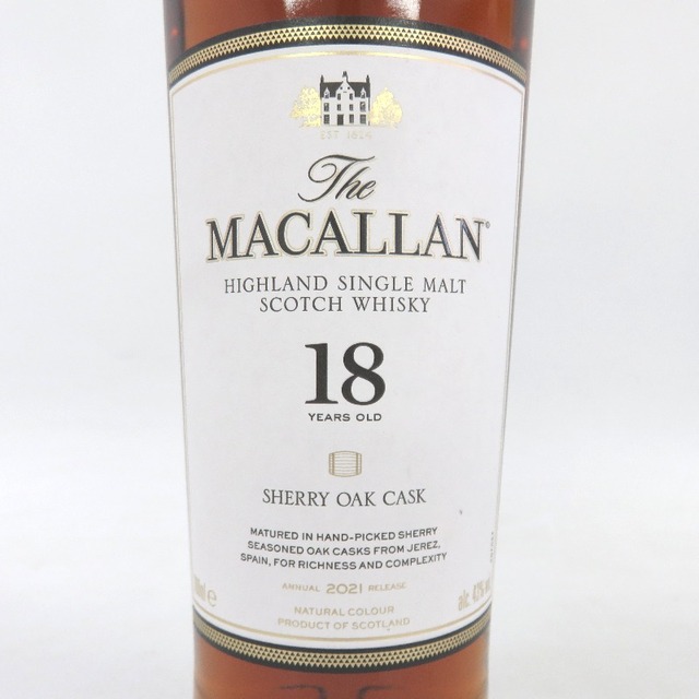 未開封☆MACALLAN【マッカラン】 18年 シェリーオーク 2021 700ml 箱