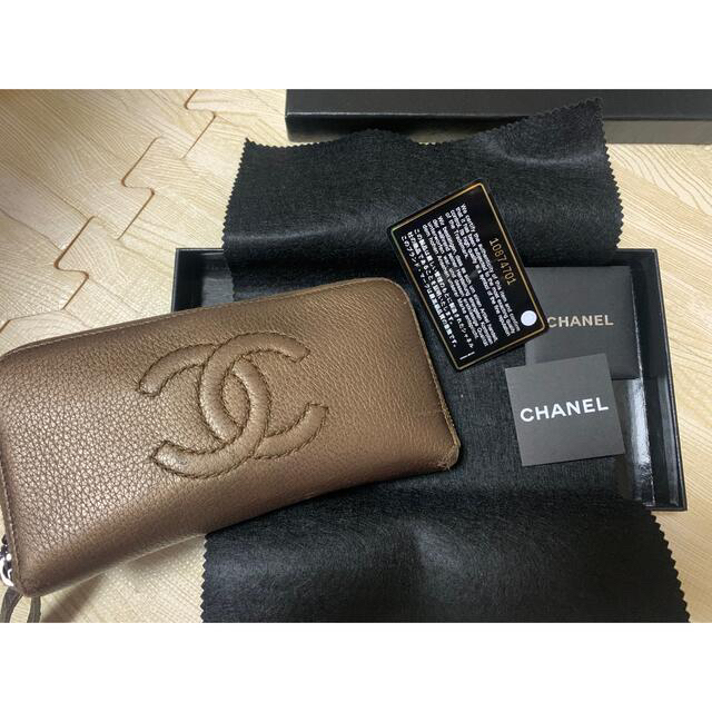 CHANEL シャネル 長財布 ブラウン ラウンドZIP CHANEL シャネル 長財布 ブラウン ラウンドZIP