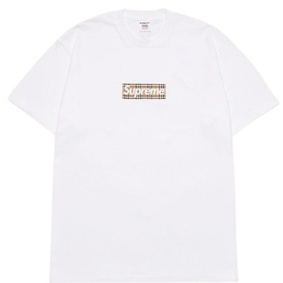 シュプリーム(Supreme)のSupreme / Burberry Box Logo Tee "White"(Tシャツ/カットソー(半袖/袖なし))