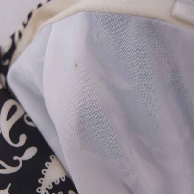 ANAYI(アナイ)のアナイ フレア スカート 総柄 ひざ丈 薄手 サイドジップ 36 黒 薄茶 レディースのスカート(ひざ丈スカート)の商品写真