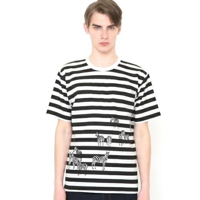 Design Tshirts Store graniph(グラニフ)のgraniph Tシャツ ボーダー シマウマフレンズ メンズのトップス(Tシャツ/カットソー(半袖/袖なし))の商品写真