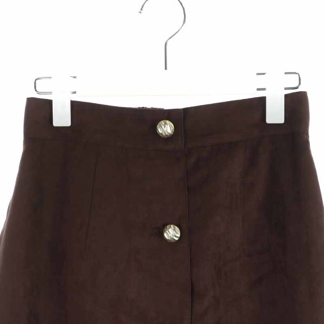 rienda(リエンダ)のリエンダ ダブルファブリックセミフレアスカート ロング M ボルドー レディースのスカート(ロングスカート)の商品写真