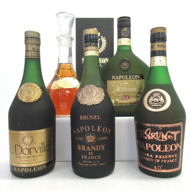 未開封★French Brandy【フレンチブランデー】 ナポレオン 5本セット 500/700ml 箱付