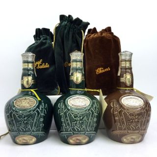 未開封☆Royal Salute【ロイヤルサルート】 21年 緑 茶陶器 3本セット