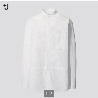 ユニクロ(UNIQLO)の【新品】 ユニクロ ＋J スーピマコットンオーバーサイズスタンドカラーシャツ S(シャツ)