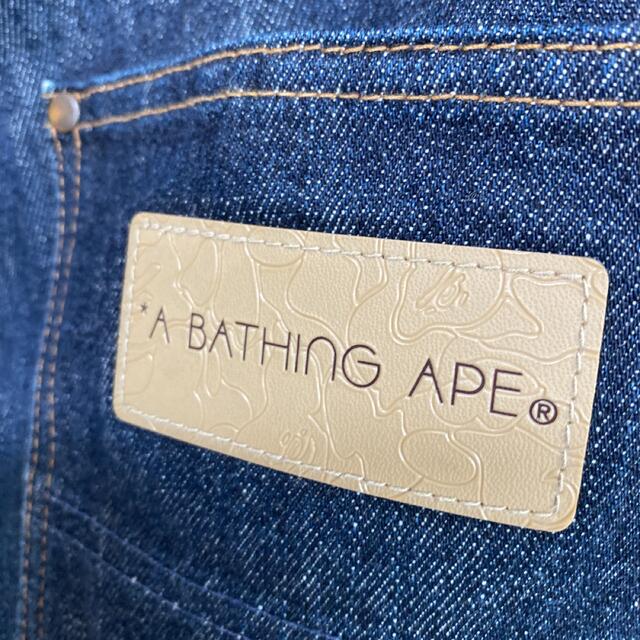 【極美品】アベイシングエイプ　デニム　ハーフパンツ　A BATHING APE