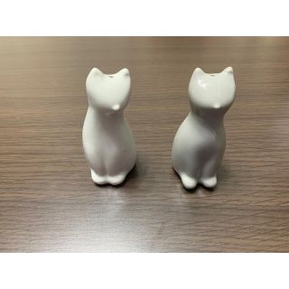 カルディ(KALDI)のカルディ　猫の日バック　ソルト&ペッパー入れ、ライチゼリー&マンゴープリン(容器)