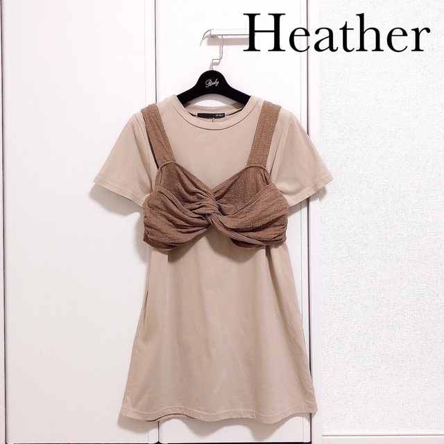 heather(ヘザー)のused品☆ ヘザー ビスチェ Tシャツ チュニック セットアップ  レディースのトップス(チュニック)の商品写真