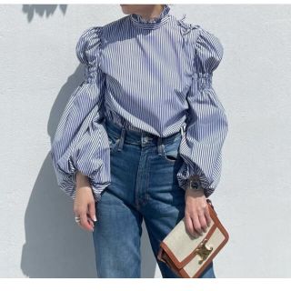 ドゥロワー(Drawer)のSt.Cecilia Diana Blouse ストライプ(シャツ/ブラウス(長袖/七分))