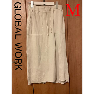 グローバルワーク(GLOBAL WORK)のロングサーマルタイトスカート アイボリー(ロングスカート)