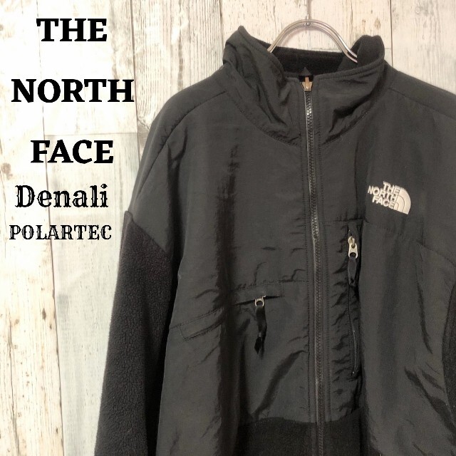 THE NORTH FACE(ザノースフェイス)の美品US規格ノースフェイスデナリジャケット黒ブラック刺繍ロゴポーラテック3L メンズのジャケット/アウター(ブルゾン)の商品写真