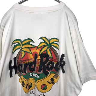 ハードロックカフェ(Hard Rock CAFE)の【希少】ハードロックカフェ ジャマイカ Tシャツ hard rock L 白(Tシャツ/カットソー(半袖/袖なし))