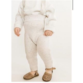 キャラメルベビー&チャイルド(Caramel baby&child )のoat sprinkle knit suspenders 6-12m(パンツ)