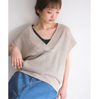 スローブイエナ(SLOBE IENA)の【新品】SLOBE IENA スローブイエナ リネンコットンニットベスト(ベスト/ジレ)