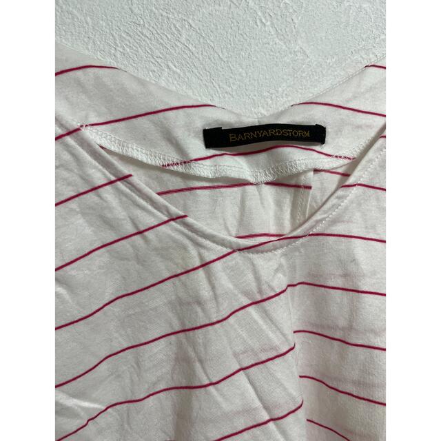 BARNYARDSTORM(バンヤードストーム)のバンヤードストーム♡ボーダー Tシャツ レディースのトップス(Tシャツ(半袖/袖なし))の商品写真
