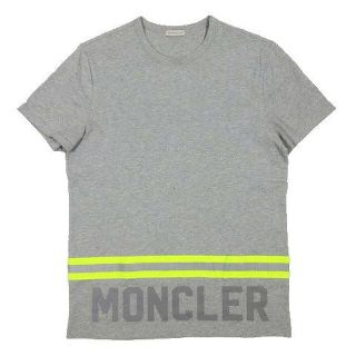 モンクレール(MONCLER)のモンクレール MONCLER メンズロゴTシャツ 半袖 カットソー蛍光色 S〜M(Tシャツ/カットソー(半袖/袖なし))