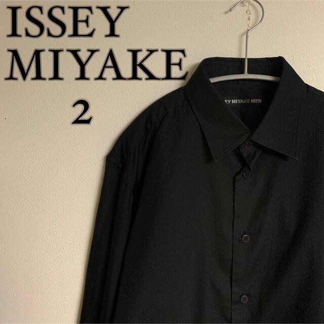 【美品】ISSEY MIYAKE イッセイミヤケ　ドレスシャツ　黒シャツ