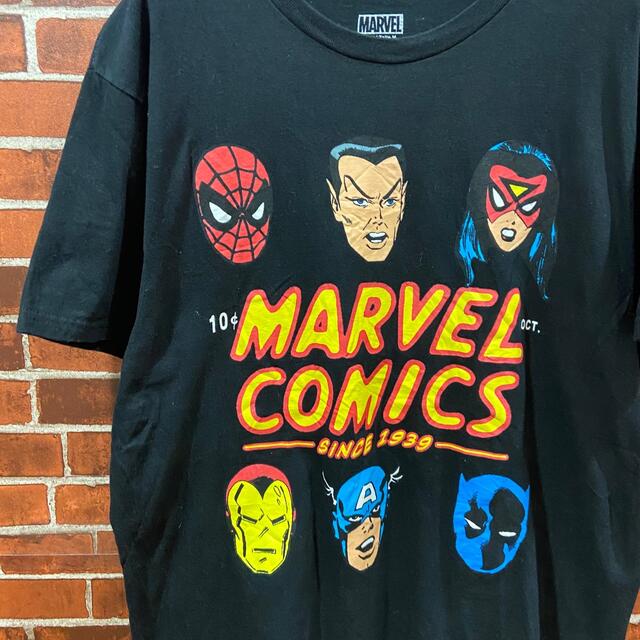 MARVEL M61 マーベル プリントTシャツ キャラクターTシャツ 古着Tシャツの通販 by 小さな古着屋さん|マーベルならラクマ 古着 半袖 アメコミT オーバーサイズ フロントデザイン ヒーロー キャプテン