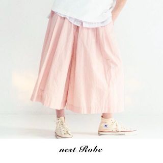 ネストローブ(nest Robe)のnest robe（ネストローブ）| コットンラミー近江晒タックキュロットパンツ(カジュアルパンツ)