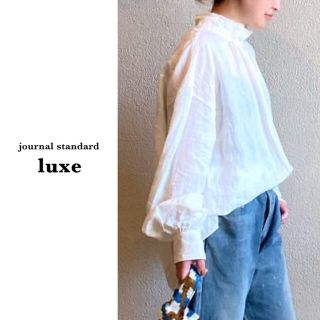 ジャーナルスタンダード(JOURNAL STANDARD)のジャーナルスタンダードラックス | Lダンガリー ハイネックパフブラウス(シャツ/ブラウス(長袖/七分))