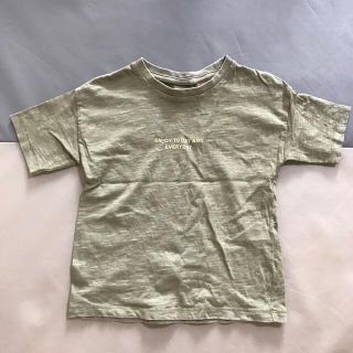 ザラキッズ(ZARA KIDS)のzara ザラ ロゴプリントTシャツ 86cm くすみグリーン(Ｔシャツ)