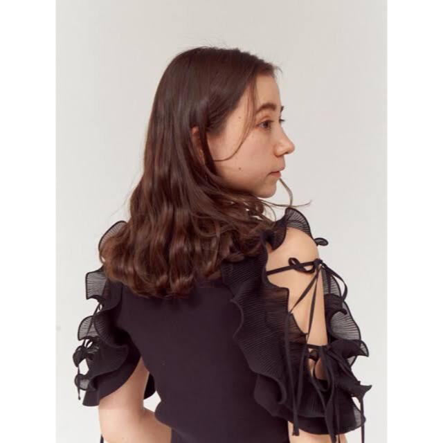 SNIDEL - SNIDEL Sustainableフリルスリーブニットプルオーバーの通販